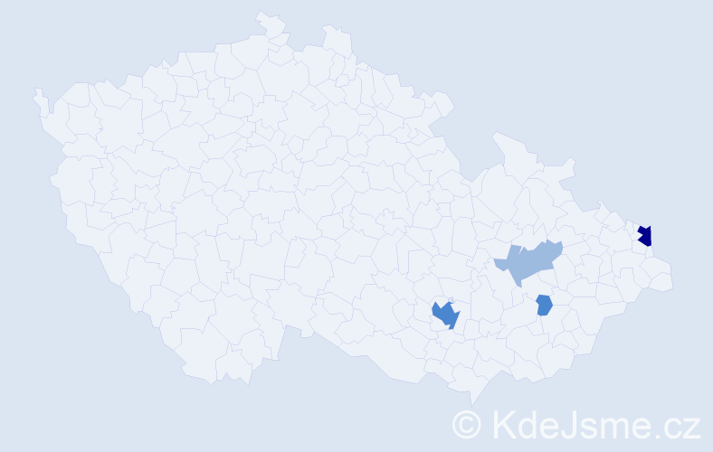Příjmení: 'Krušoft', počet výskytů 9 v celé ČR