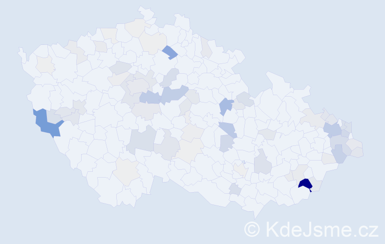 Příjmení: 'Borová', počet výskytů 228 v celé ČR