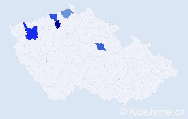 Příjmení: 'Ilkiv', počet výskytů 8 v celé ČR