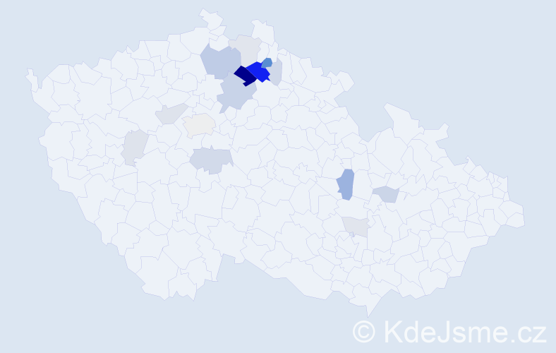Příjmení: 'Konejl', počet výskytů 48 v celé ČR