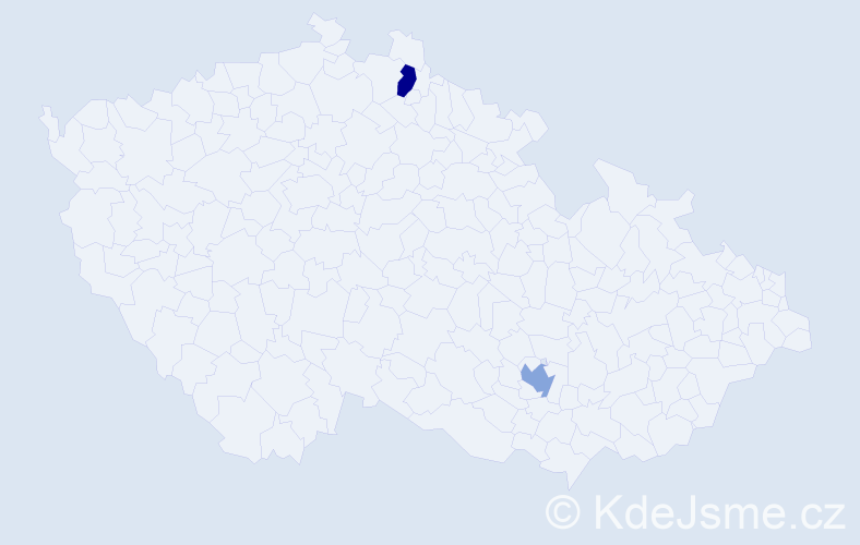 Příjmení: 'Taddei', počet výskytů 2 v celé ČR