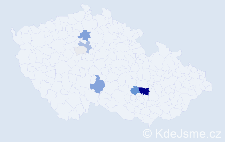 Příjmení: 'Dygas', počet výskytů 10 v celé ČR
