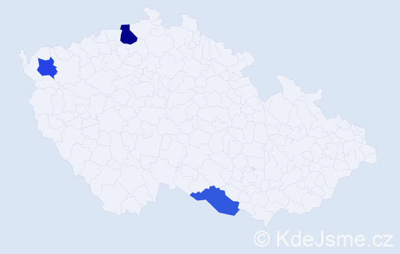Příjmení: 'Vařaková', počet výskytů 4 v celé ČR