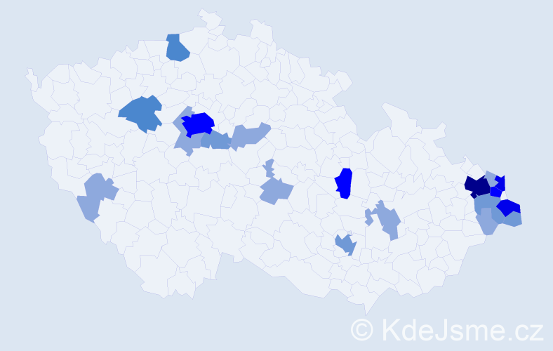 Příjmení: 'Loderová', počet výskytů 50 v celé ČR