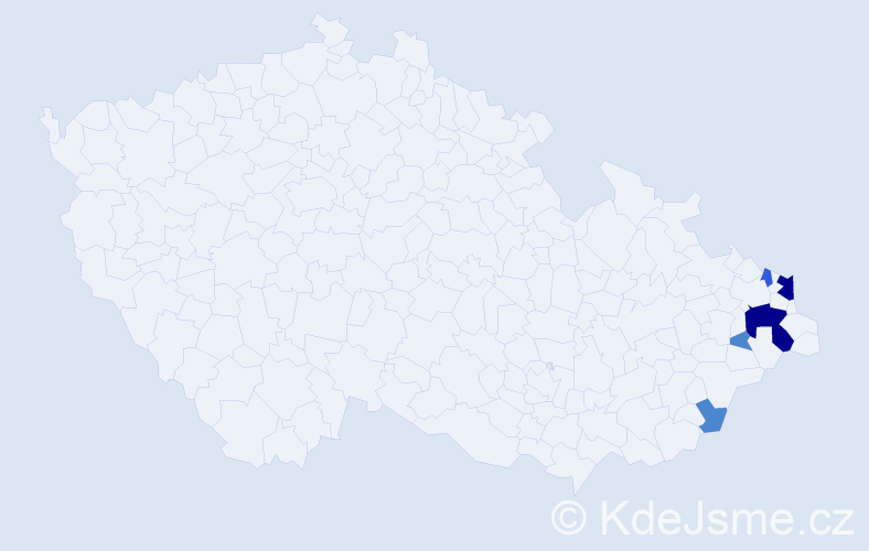 Příjmení: 'Plasgurová', počet výskytů 17 v celé ČR