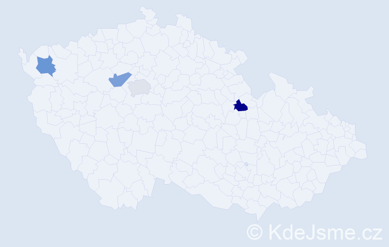 Příjmení: 'Bertelman', počet výskytů 4 v celé ČR