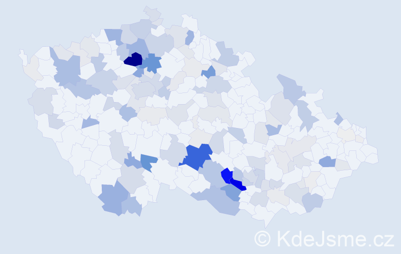 Příjmení: 'Došková', počet výskytů 491 v celé ČR