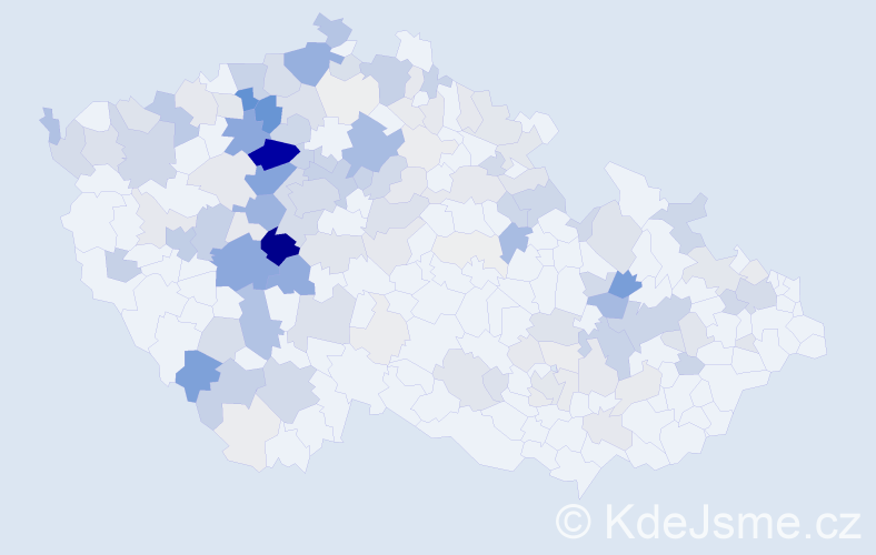 Příjmení: 'Dragounová', počet výskytů 704 v celé ČR