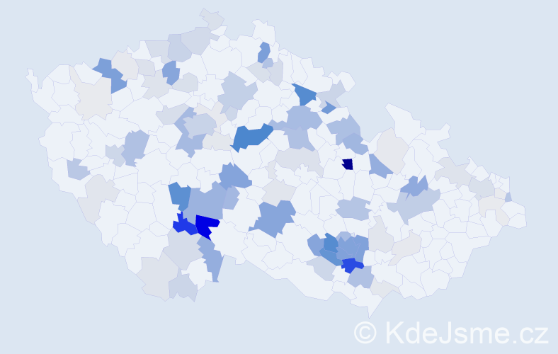 Příjmení: 'Nerudová', počet výskytů 359 v celé ČR