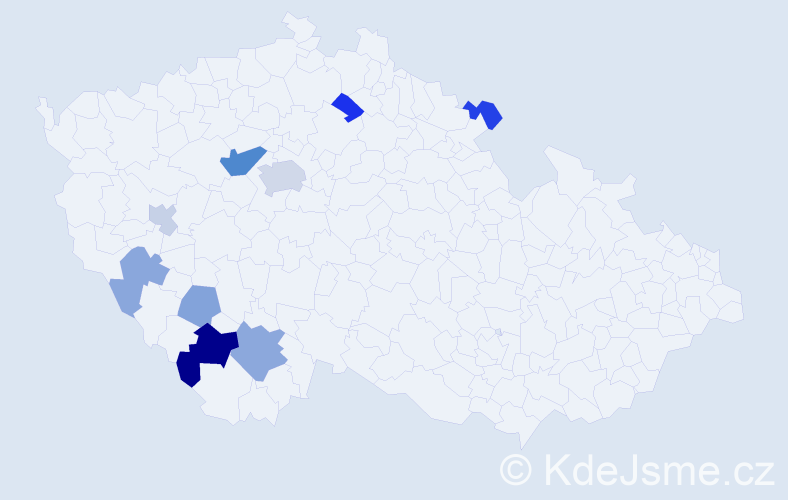 Příjmení: 'Eyblová', počet výskytů 18 v celé ČR