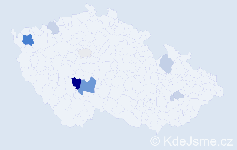 Příjmení: 'Pösinger', počet výskytů 18 v celé ČR