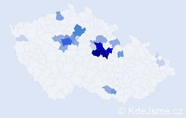 Příjmení: 'Solil', počet výskytů 79 v celé ČR