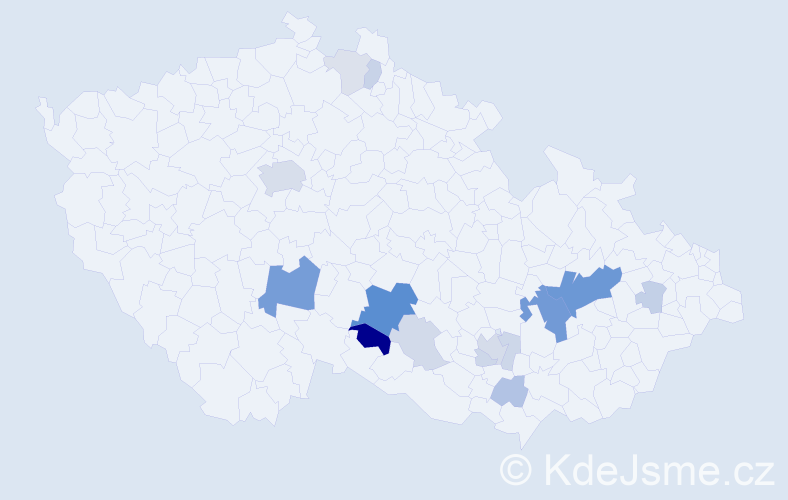 Příjmení: 'Bartů', počet výskytů 48 v celé ČR