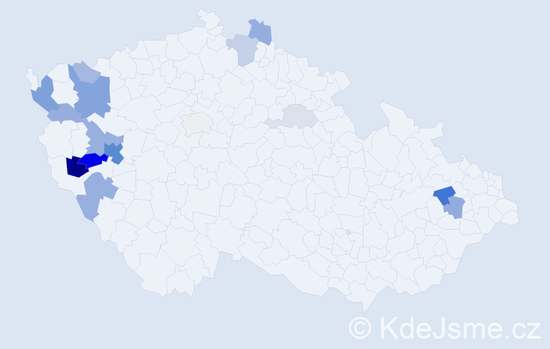 Příjmení: 'Frousová', počet výskytů 41 v celé ČR