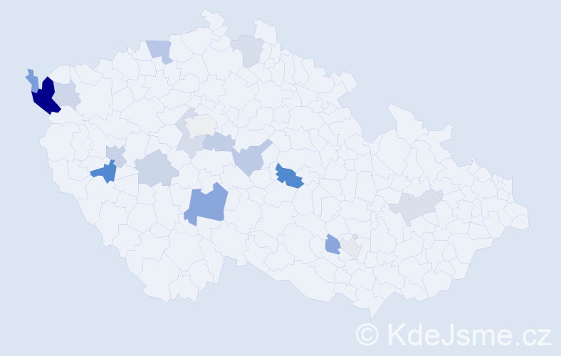 Příjmení: 'Cízler', počet výskytů 32 v celé ČR