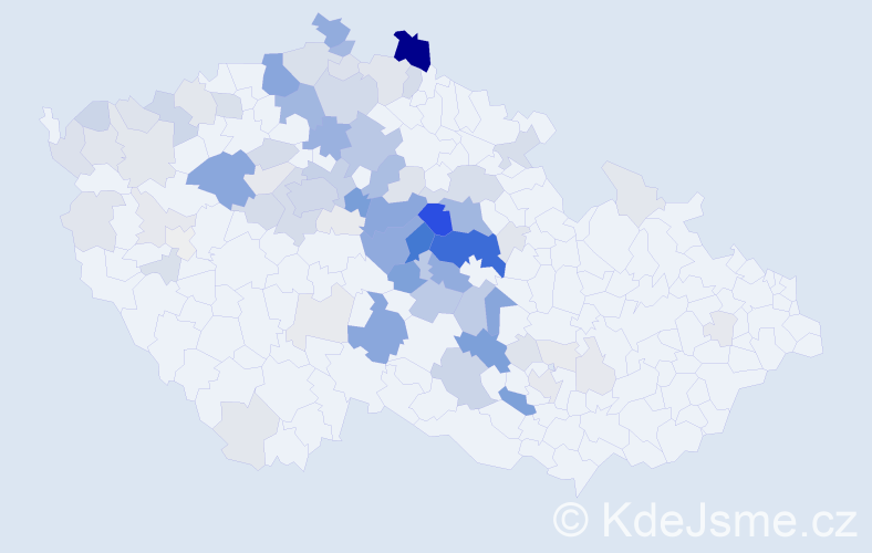 Příjmení: 'Kutílek', počet výskytů 365 v celé ČR