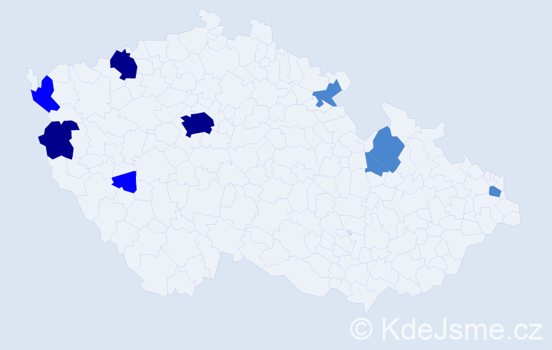 Příjmení: 'Vyšňovská', počet výskytů 17 v celé ČR