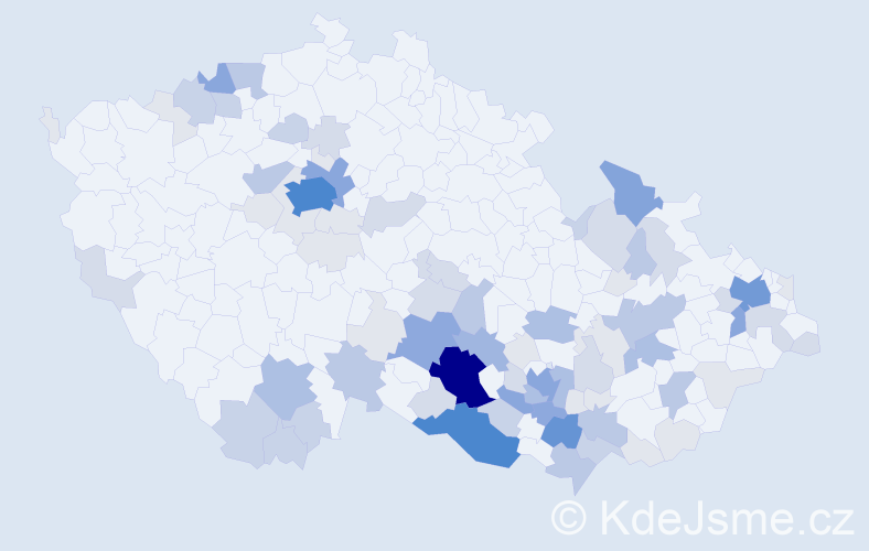Příjmení: 'Bula', počet výskytů 294 v celé ČR