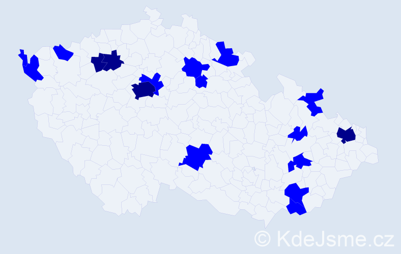 Příjmení: 'Arvayová', počet výskytů 21 v celé ČR