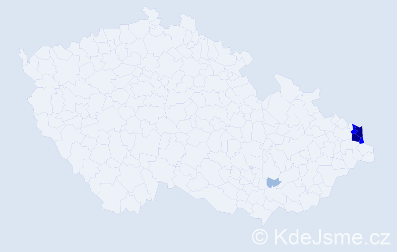 Příjmení: 'Porembski', počet výskytů 15 v celé ČR