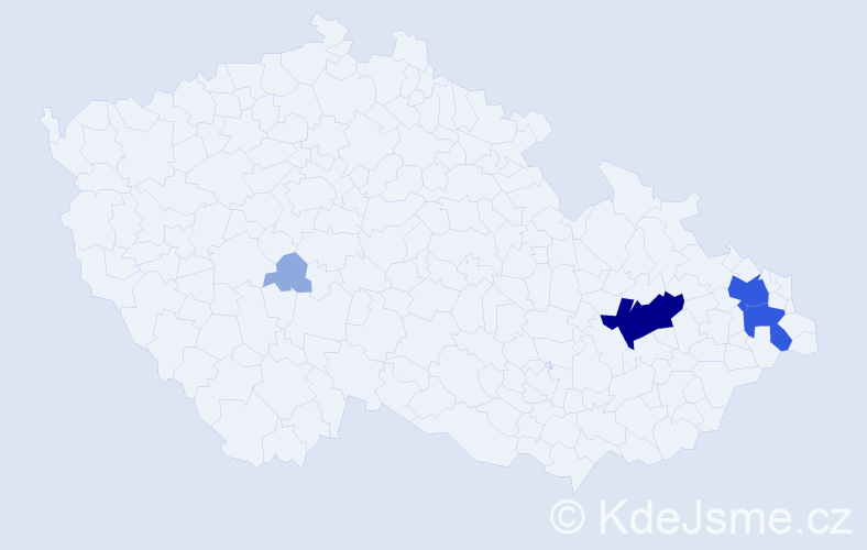 Příjmení: 'Hrmel', počet výskytů 12 v celé ČR