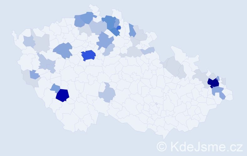 Příjmení: 'Janus', počet výskytů 137 v celé ČR