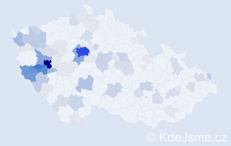Příjmení: 'Štenglová', počet výskytů 249 v celé ČR