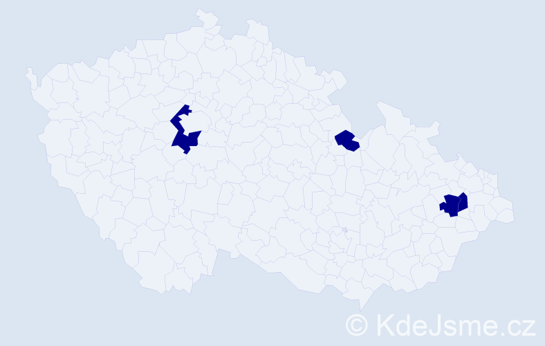 Příjmení: 'Kuszová', počet výskytů 4 v celé ČR