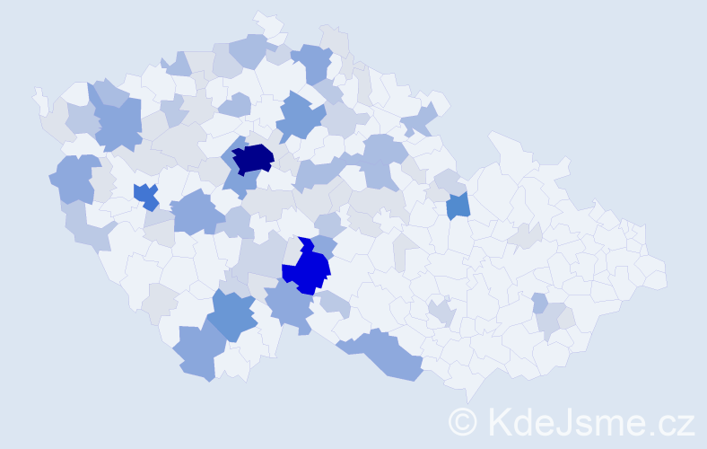 Příjmení: 'Chaloupek', počet výskytů 251 v celé ČR