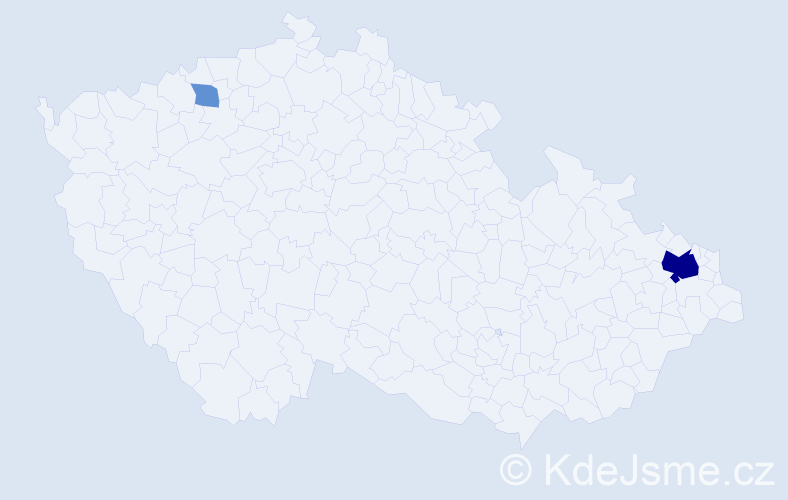 Příjmení: 'Grendysa', počet výskytů 8 v celé ČR
