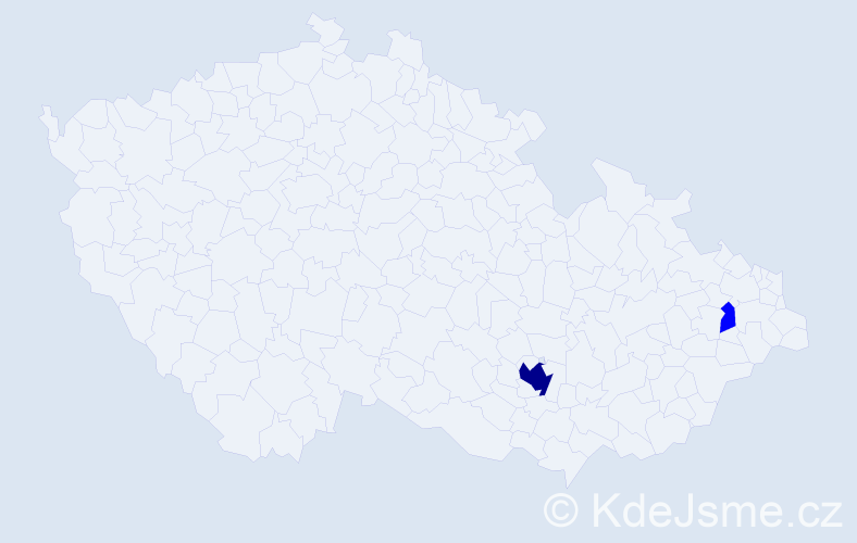 Příjmení: 'Kaiserlich', počet výskytů 8 v celé ČR