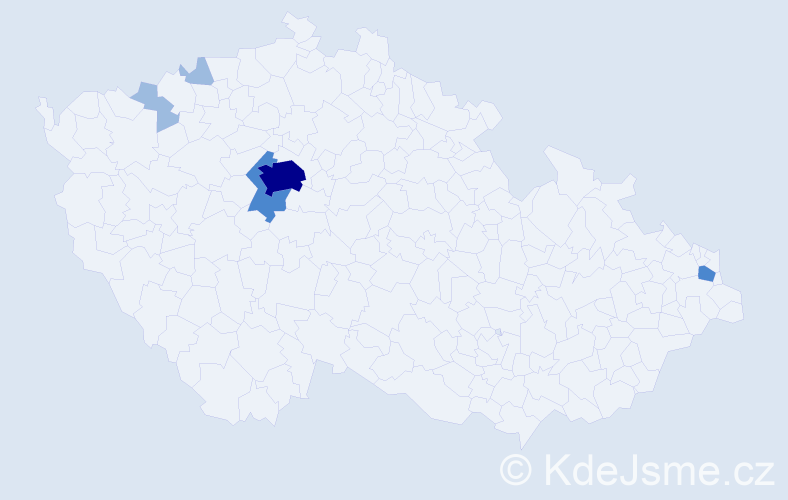 Příjmení: 'Talač', počet výskytů 10 v celé ČR