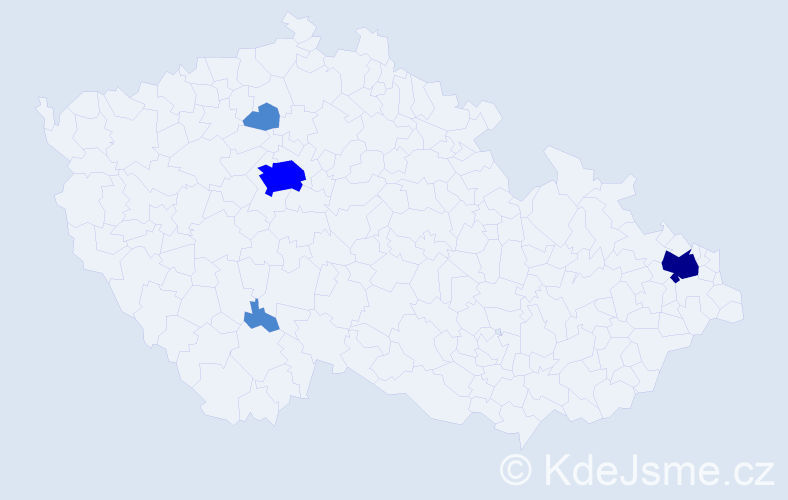 Příjmení: 'Martinčáková', počet výskytů 7 v celé ČR