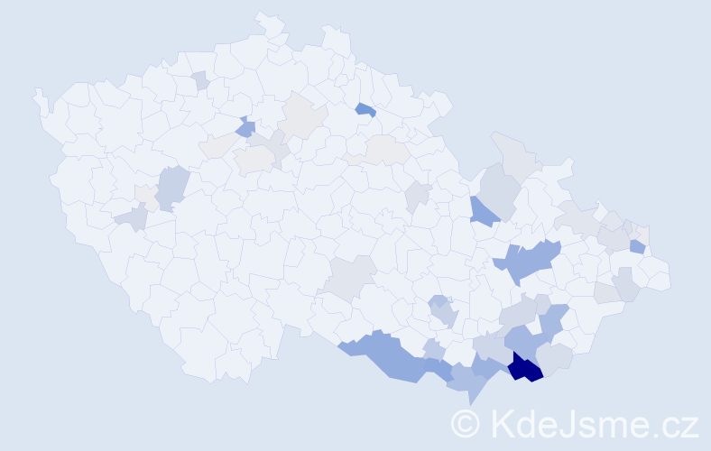 Příjmení: 'Režňáková', počet výskytů 177 v celé ČR