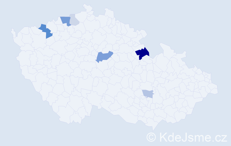 Příjmení: 'Kotýza', počet výskytů 17 v celé ČR