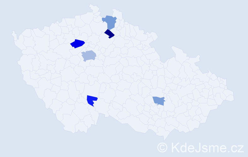 Příjmení: 'Trubáčková', počet výskytů 13 v celé ČR