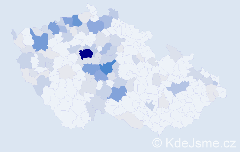 Příjmení: 'Přenosil', počet výskytů 338 v celé ČR