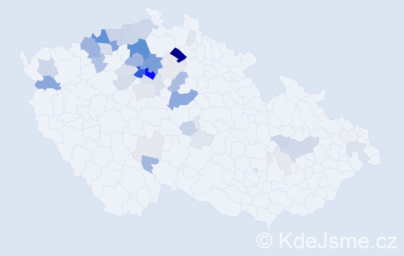 Příjmení: 'Prejzová', počet výskytů 140 v celé ČR