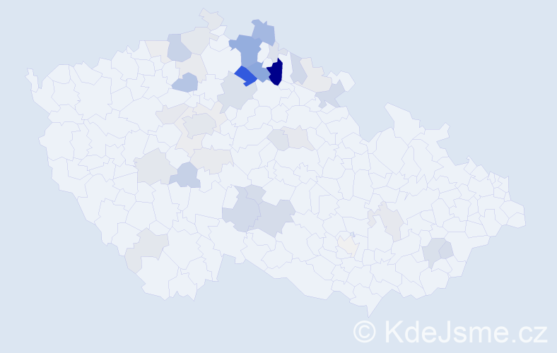 Příjmení: 'Housová', počet výskytů 146 v celé ČR
