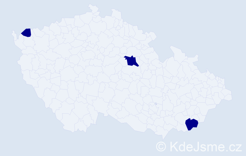 Příjmení: 'Bajciarová', počet výskytů 3 v celé ČR