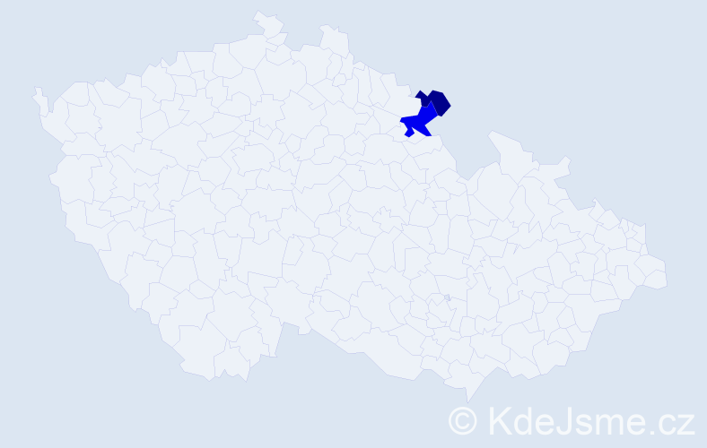 Příjmení: 'Purtigová', počet výskytů 4 v celé ČR