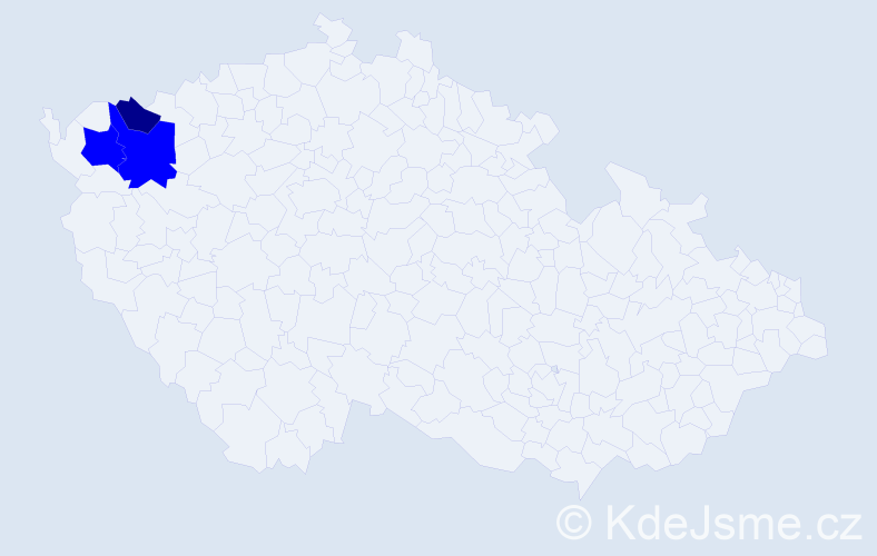 Příjmení: 'Haladiová', počet výskytů 4 v celé ČR