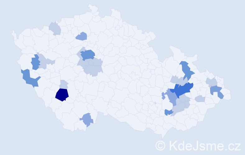 Příjmení: 'Bambásková', počet výskytů 59 v celé ČR