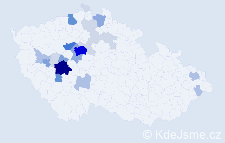 Příjmení: 'Bolina', počet výskytů 78 v celé ČR