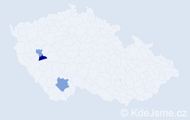 Příjmení: 'Konjata', počet výskytů 13 v celé ČR