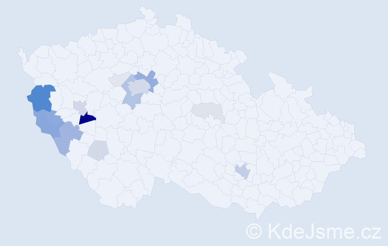 Příjmení: 'Raiser', počet výskytů 54 v celé ČR