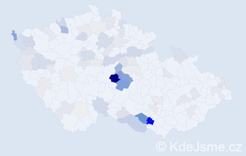 Příjmení: 'Peca', počet výskytů 204 v celé ČR