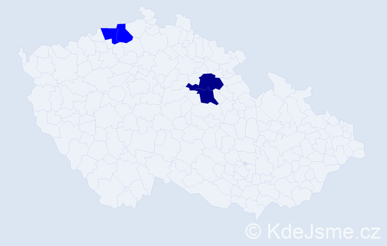 Příjmení: 'Bozáňová', počet výskytů 10 v celé ČR