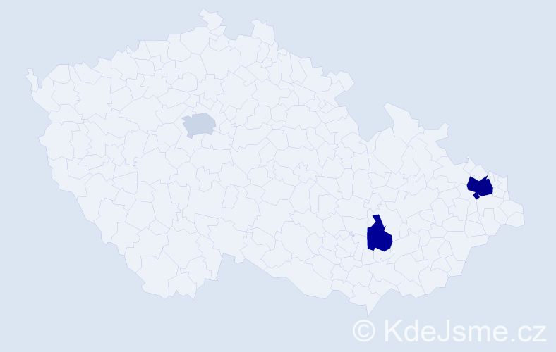 Příjmení: 'Leššová', počet výskytů 6 v celé ČR