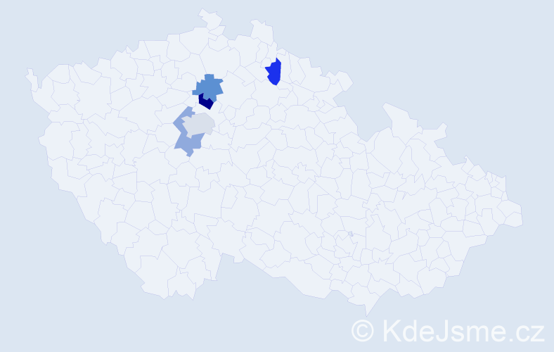 Příjmení: 'Višinská', počet výskytů 19 v celé ČR